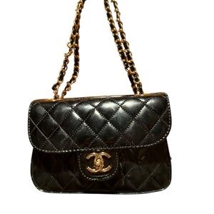 CHANEL Black Quilted Small Flap Crossbody with Gold Hardware GWP